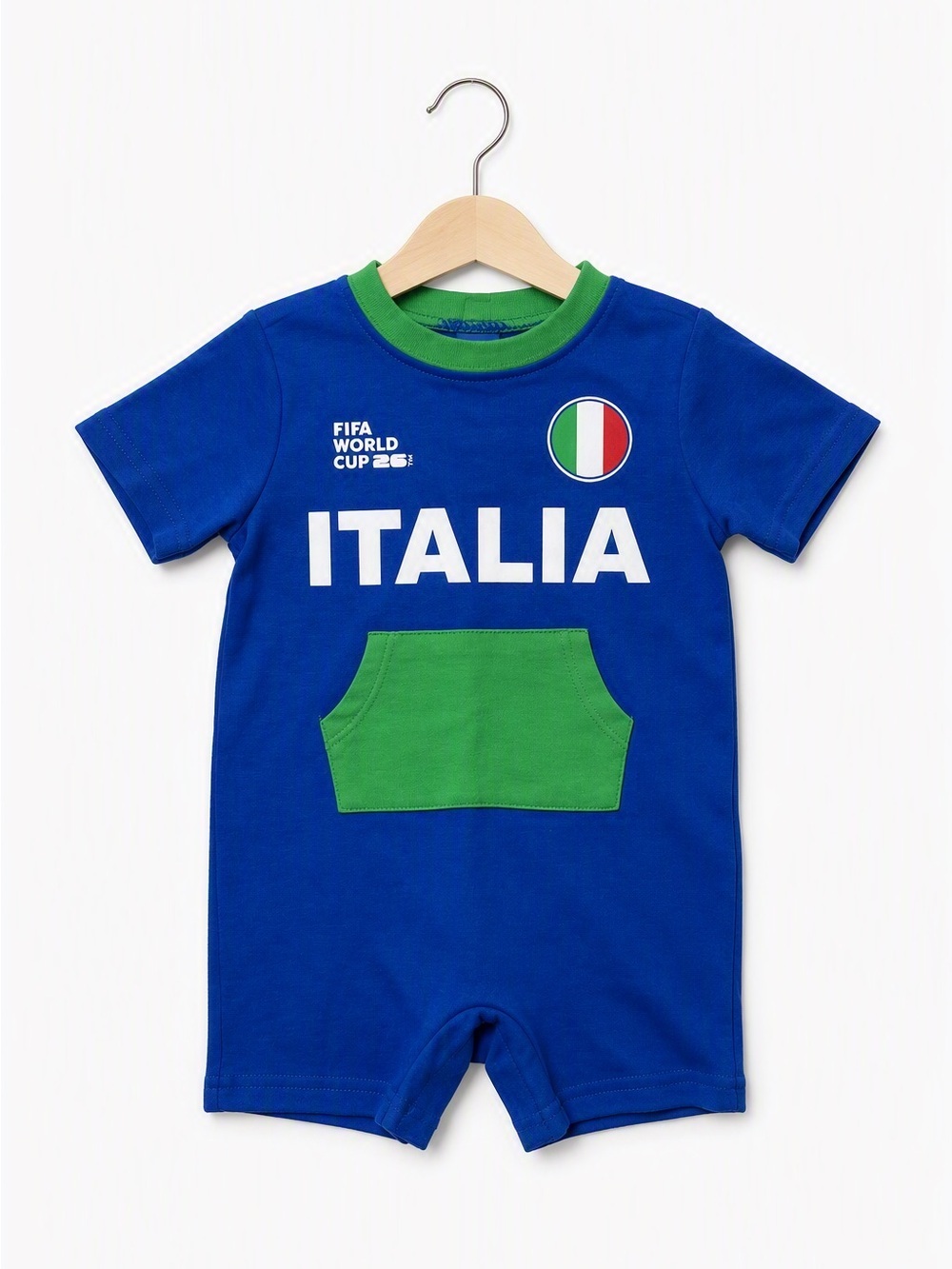 Official FIFA World Cup 2026 Italia Soccer Royal Blue Romper Playsuit 6-12M
